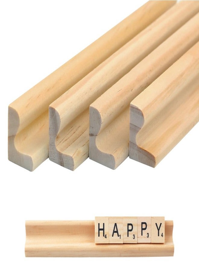 Plzoslly 20 Pack Wooden Tile Holders Letter Replacement Racks, Wooden Letter Trays Word Trays for Crafts, Game Stands and Wood Tile Game - Image 5
